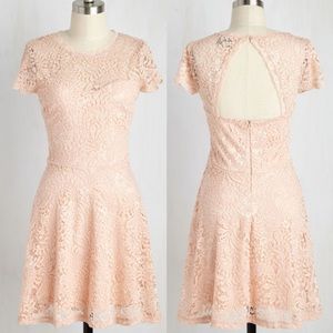 DONATED - Lacey pink cap sleeve dress